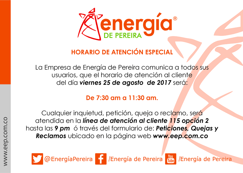 Horario de Atención Especial