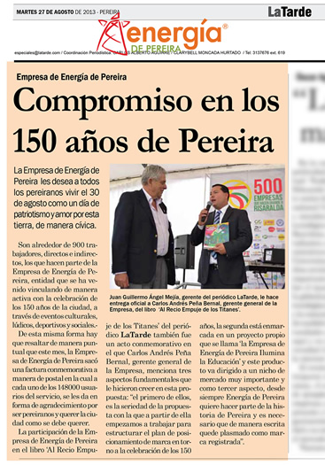 Compromiso en los 150 Años de Pereira